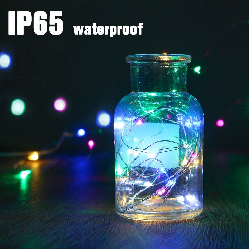 XINKAITE Waterproof LED String Lights - Fairy Starry Lights for Indoor & Outdoor DIY Decoration, Home Parties, Christmas Holiday (10FT/3Meters, Multicolor) - Image 5